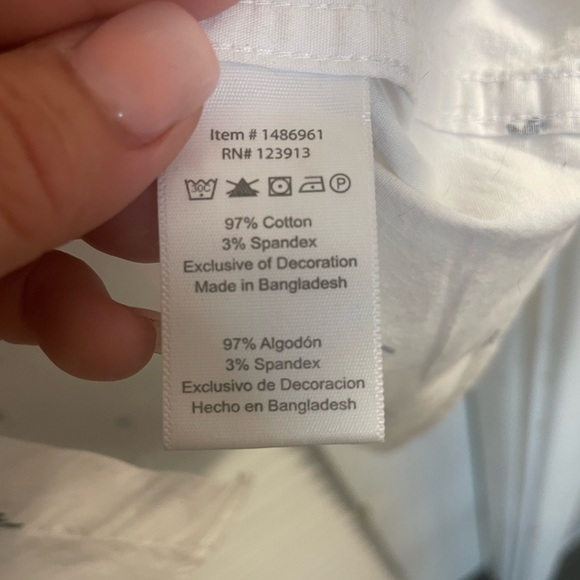 Jachs New York Poplin Stretch ButtonDown w/Navy Palm Trees XXL 2X - Picture 6 of 9